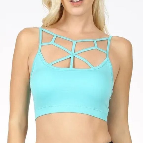 Brand New Zenana Web Detail Mint Bralette L/XL - Picture 11 of 11